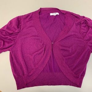 Plum purple sparkle bolero shrug 22 US